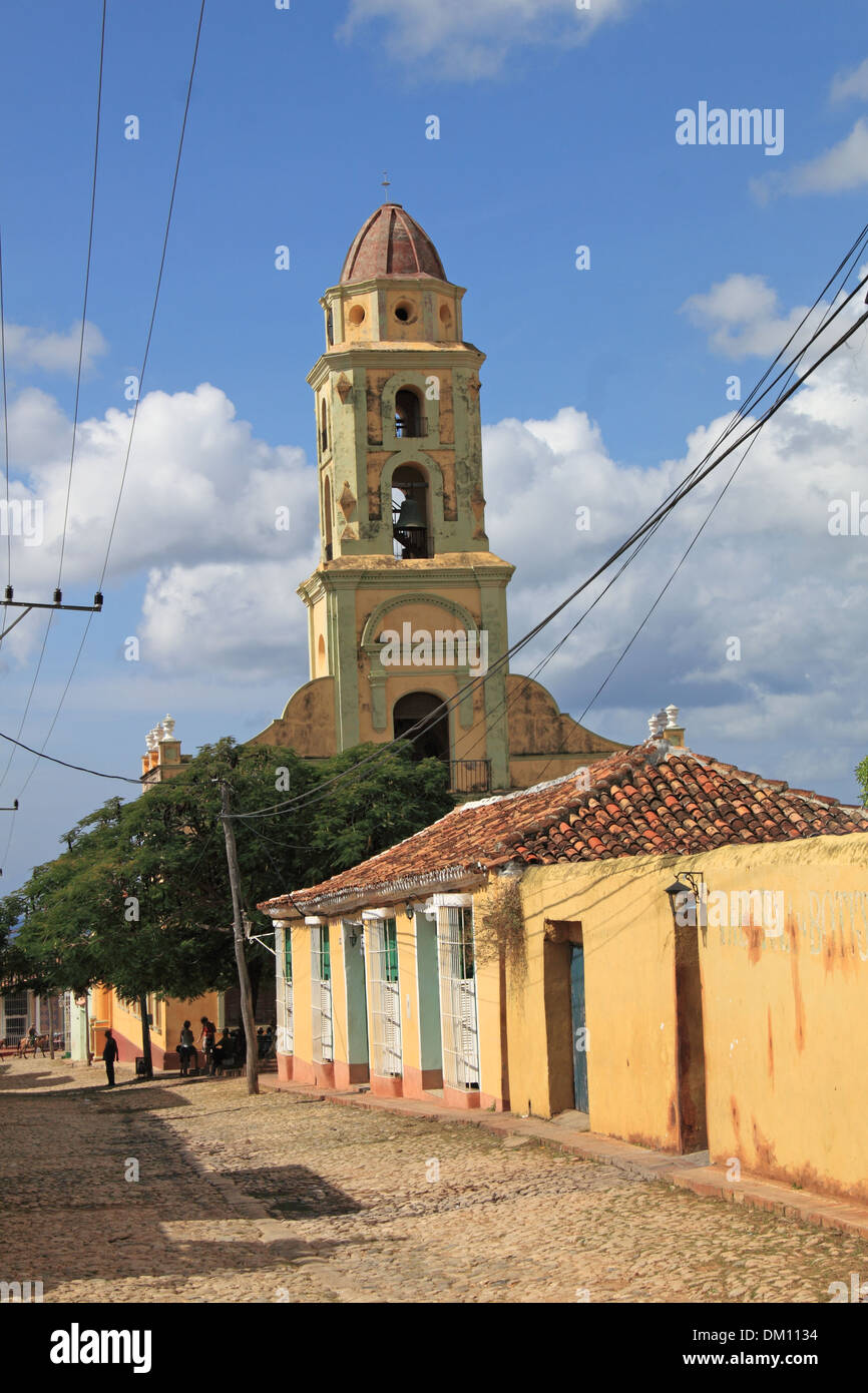 L'Iglesia y Convento de San Francisco de Asís, Trinidad, la province de Sancti Spiritus, Cuba, mer des Caraïbes, l'Amérique centrale Banque D'Images