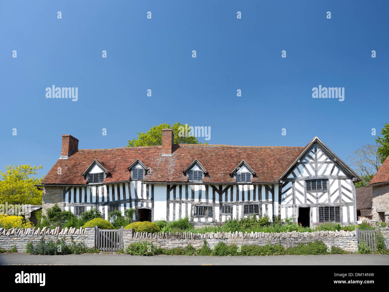 Mary Arden's House (la mère de William Shakespeare) avec espace pour copier. Abbot'S Salford, Warwickshire, en Angleterre. Banque D'Images