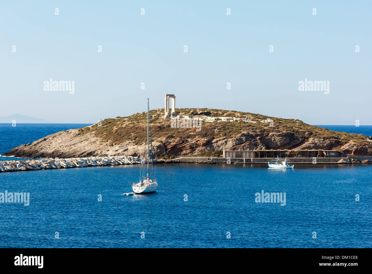 Sanctuaire d'Apollon de Délos dans l'île de Naxos en Grèce Banque D'Images