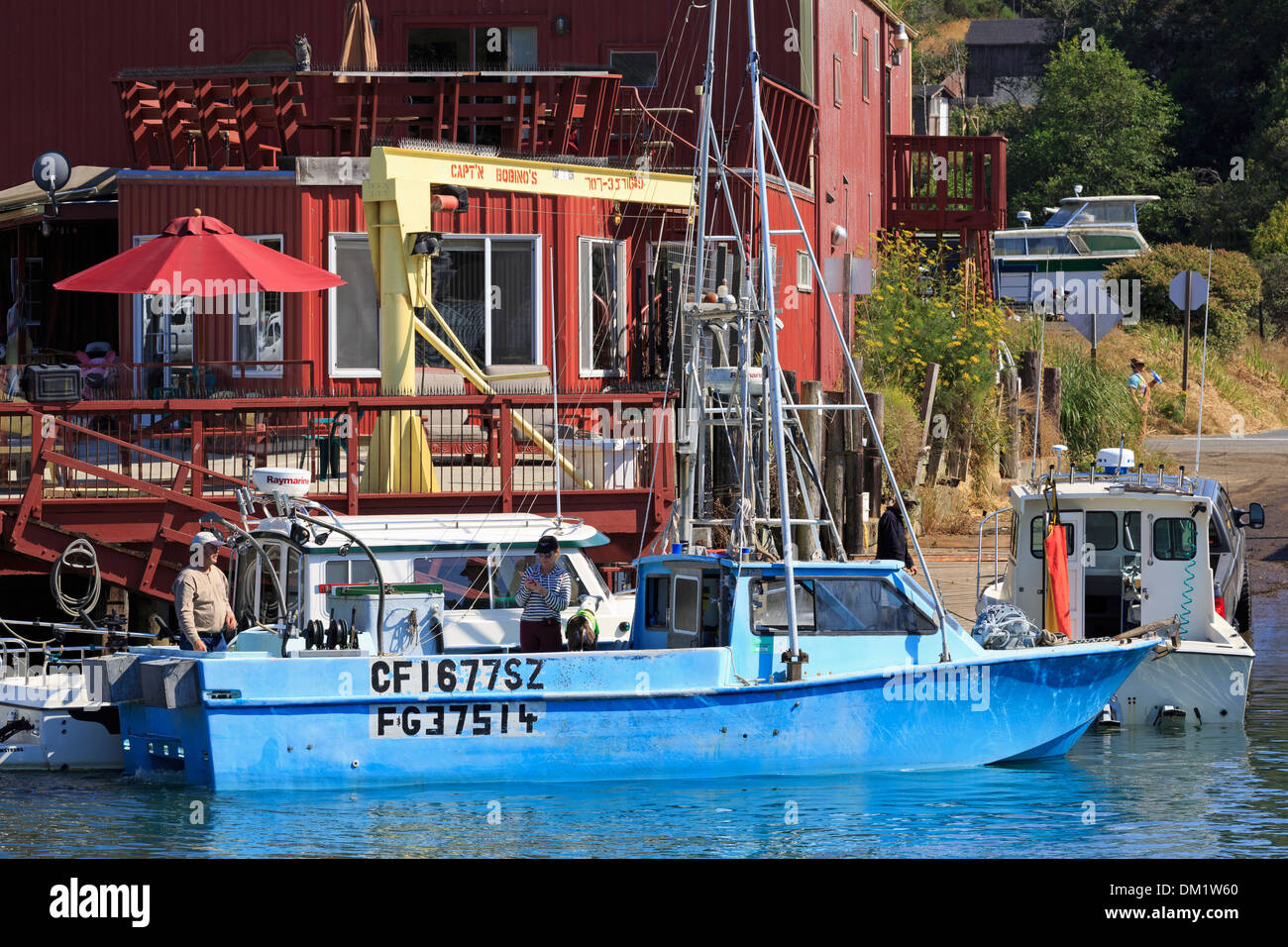 Bateaux dans Port Noyo,Fort Bragg, Mendocino County,California,USA Banque D'Images