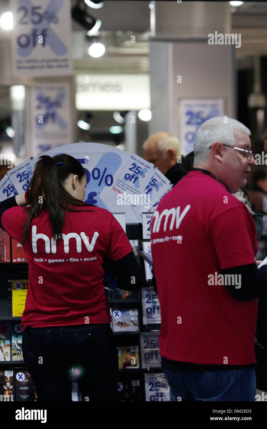 HMV store dans le centre de Londres 15 Janvier, 2013. Banque D'Images