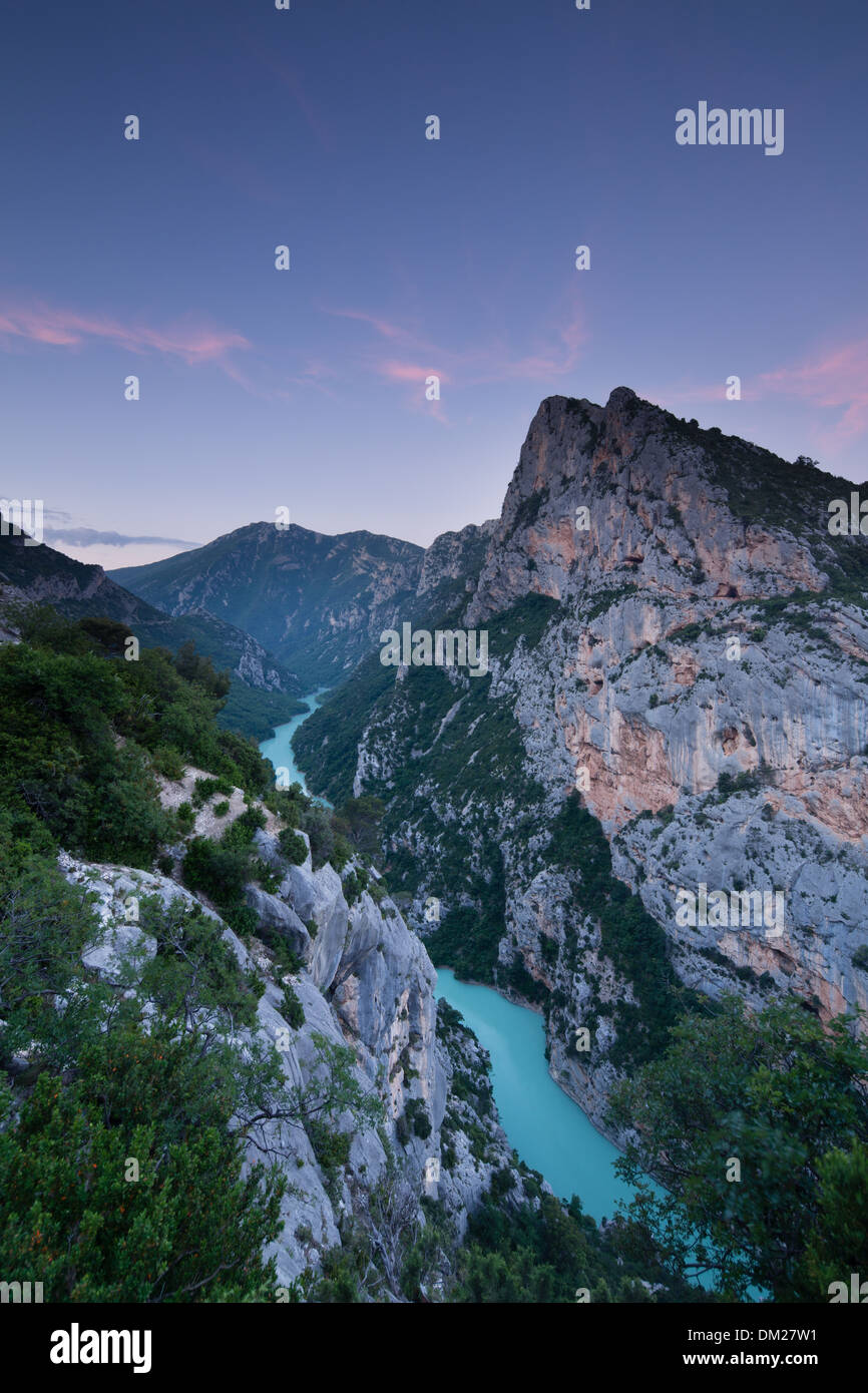 Les Gorges du Verdon, Alpes de Haute-Provence, France Banque D'Images