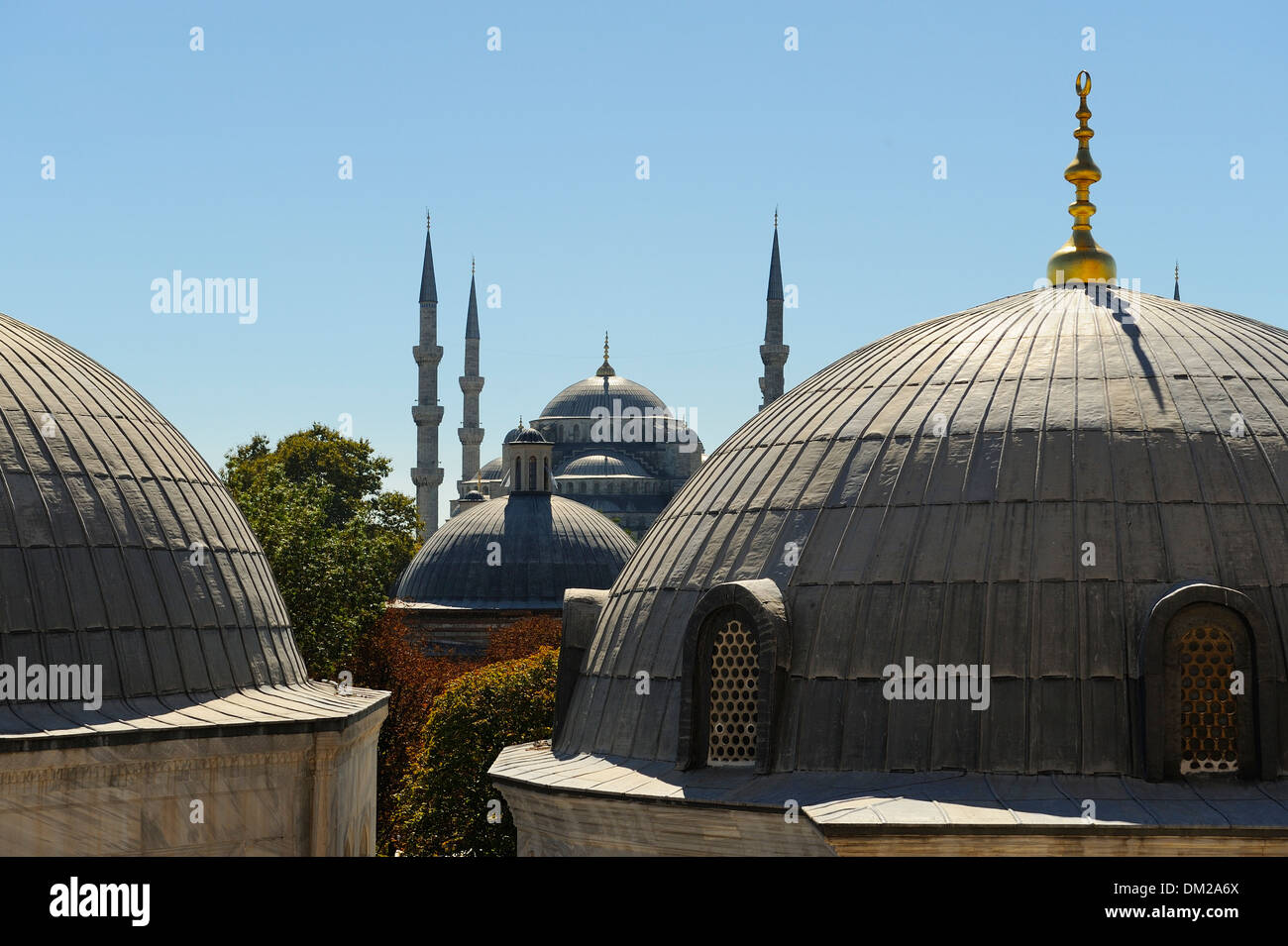 Turbes Sainte-sophie et la Mosquée Bleue, Istanbul, Turquie 130912 31209  Banque D'Images