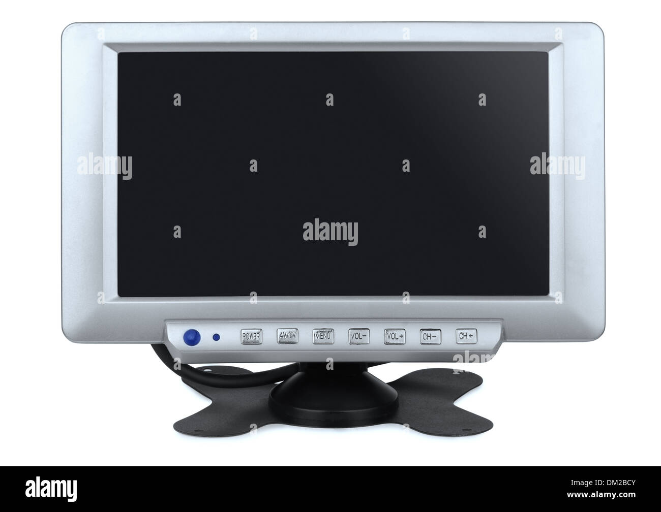 TV LCD portable Mini isolated on white Banque D'Images