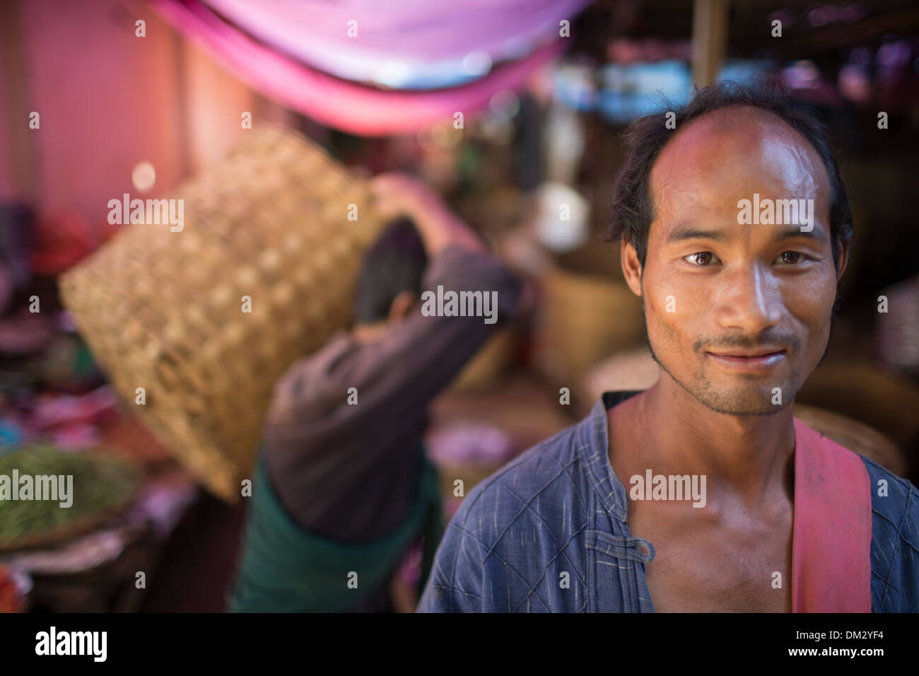 Le marché à Pyin Oo Lwin, Highland Shan, Myanmar (Birmanie) Banque D'Images