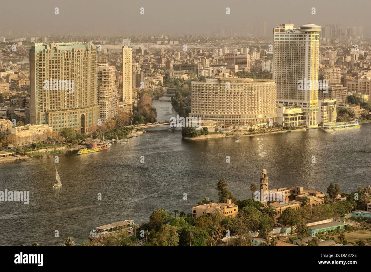 L'Afrique, le Moyen-Orient, l'Egypte, Le Caire, rivière, ville, Nil, metropolis Banque D'Images