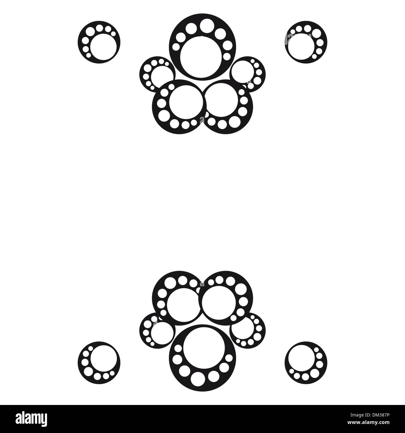 Abstract illustration noir et blanc Illustration de Vecteur