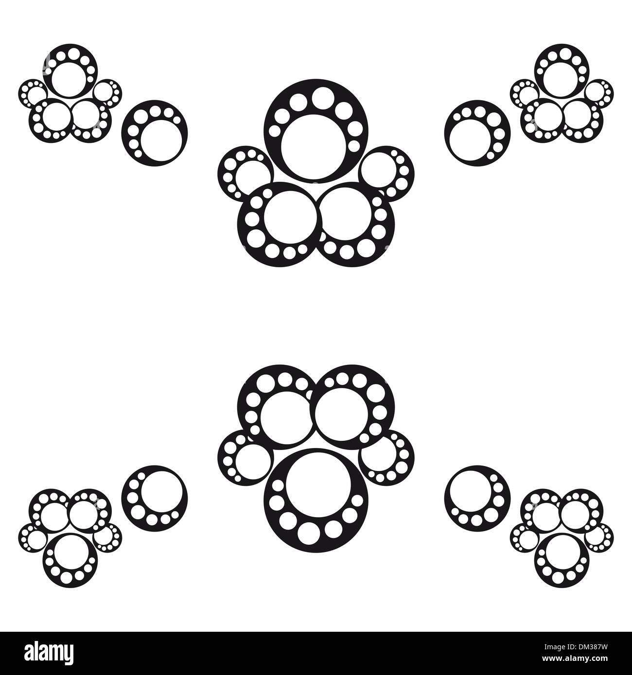 Abstract illustration noir et blanc Illustration de Vecteur