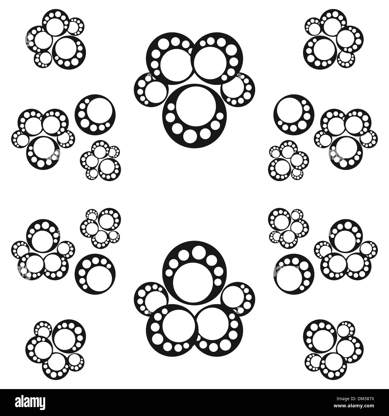 Abstract illustration noir et blanc Illustration de Vecteur