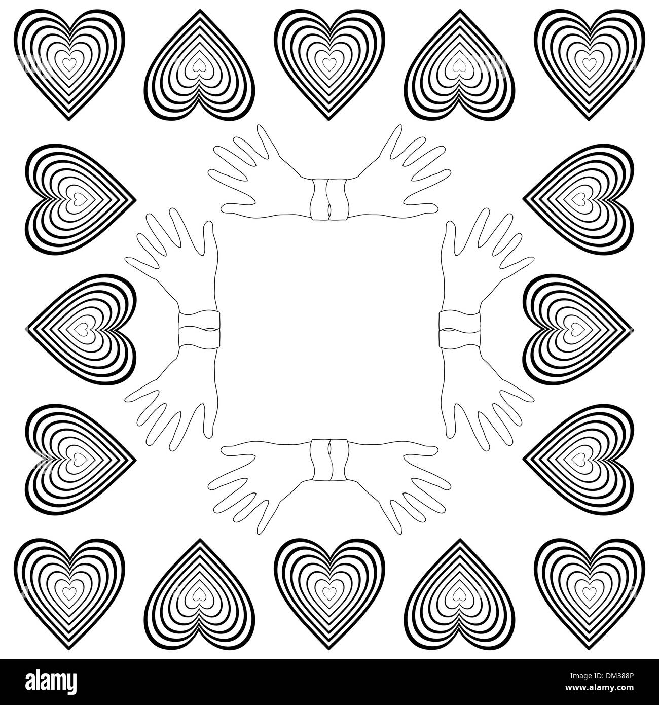 Abstract vector illustration monochrome Illustration de Vecteur