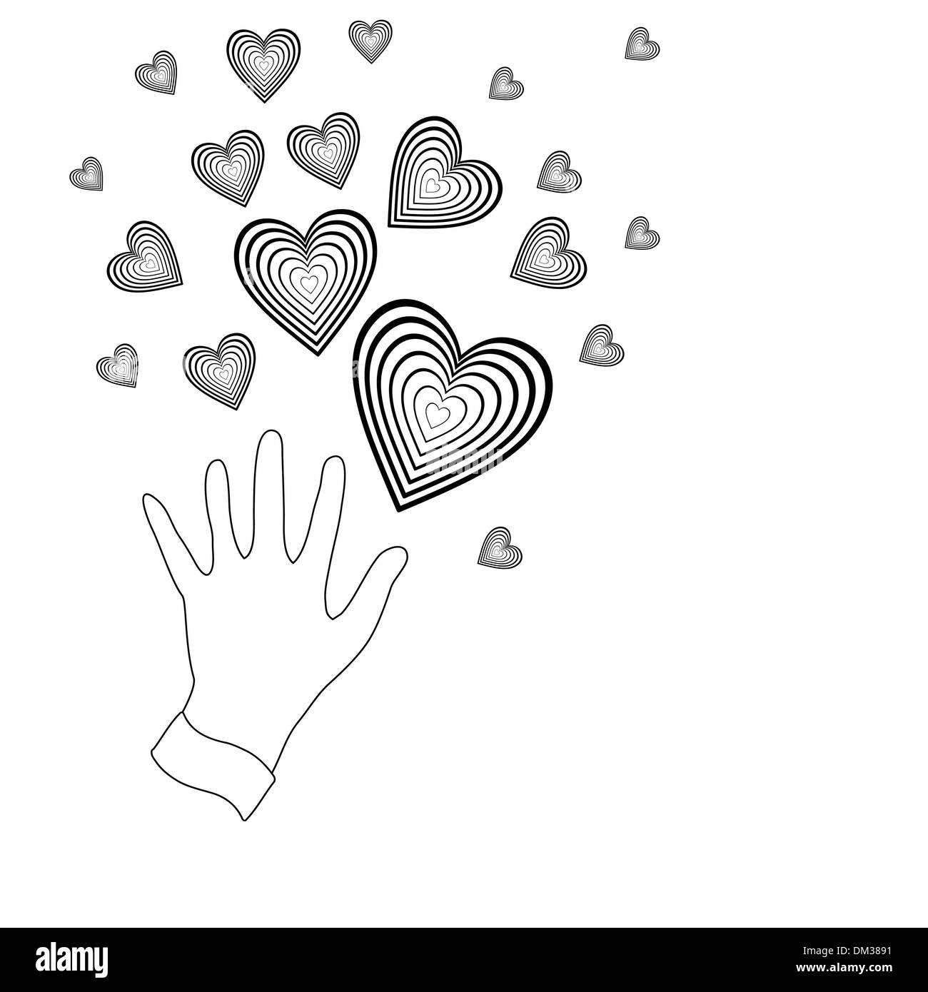 Abstract vector illustration monochrome Illustration de Vecteur