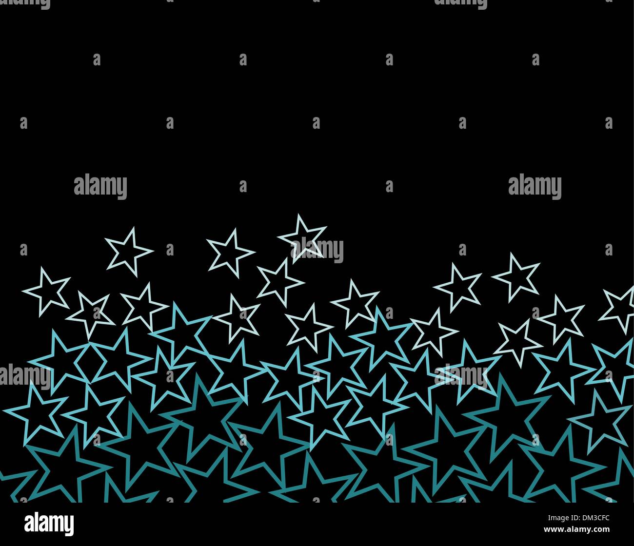 Vector stars sur fond noir Illustration de Vecteur