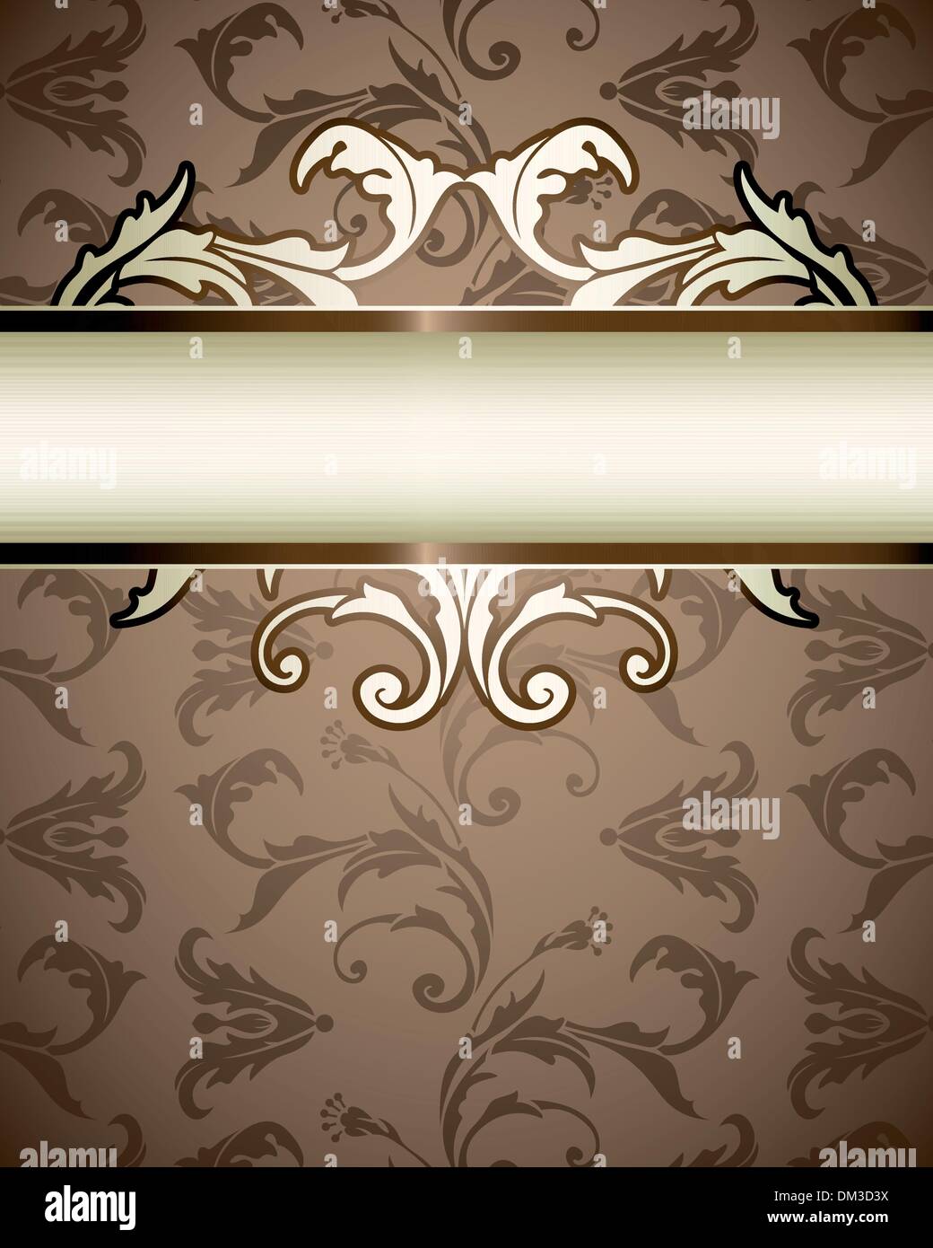 Illustration d'un motif floral background vintage brown Illustration de Vecteur