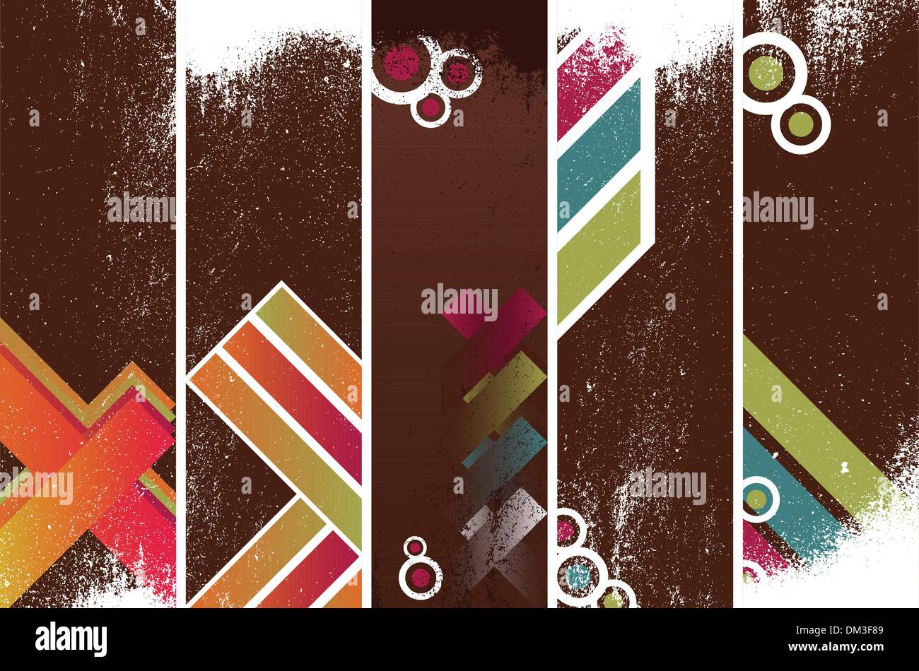 Vintage grunge Bannières verticales Illustration de Vecteur