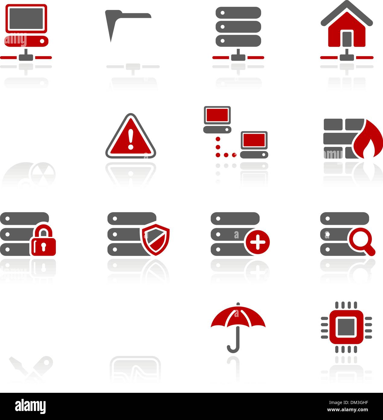 Réseau & Server Web Icons // Série Redico Illustration de Vecteur