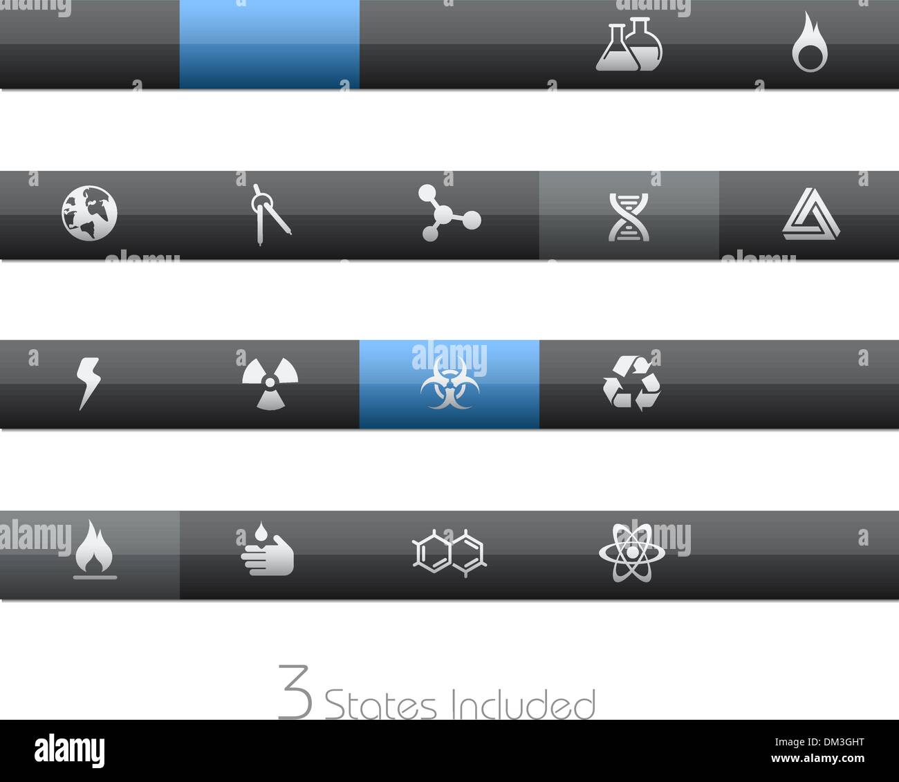 La science Web Icons // Bar Black Series Illustration de Vecteur