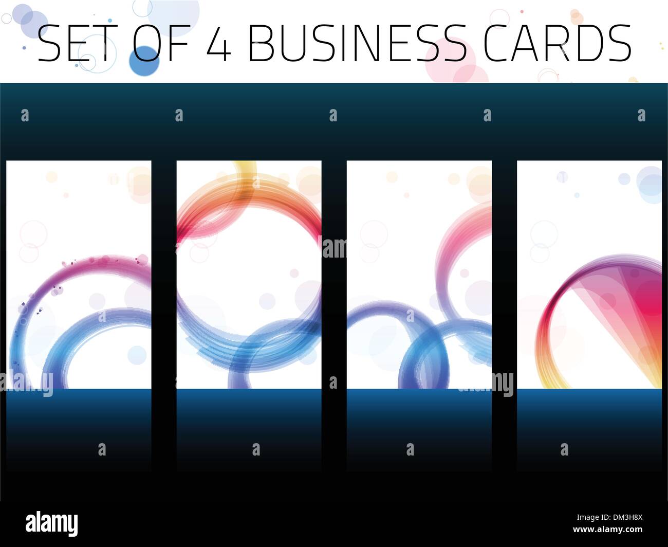 Des cartes de jeu. Les cercles colorés. Illustration de Vecteur