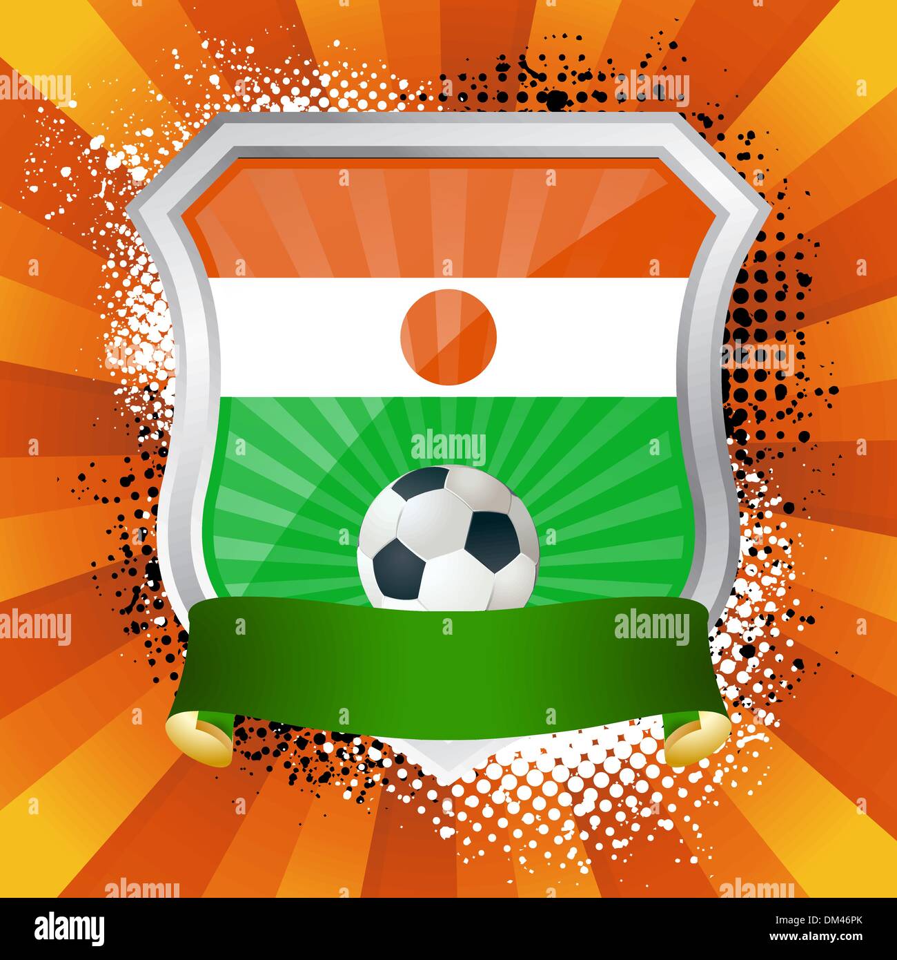 Protection avec un drapeau du Niger Illustration de Vecteur