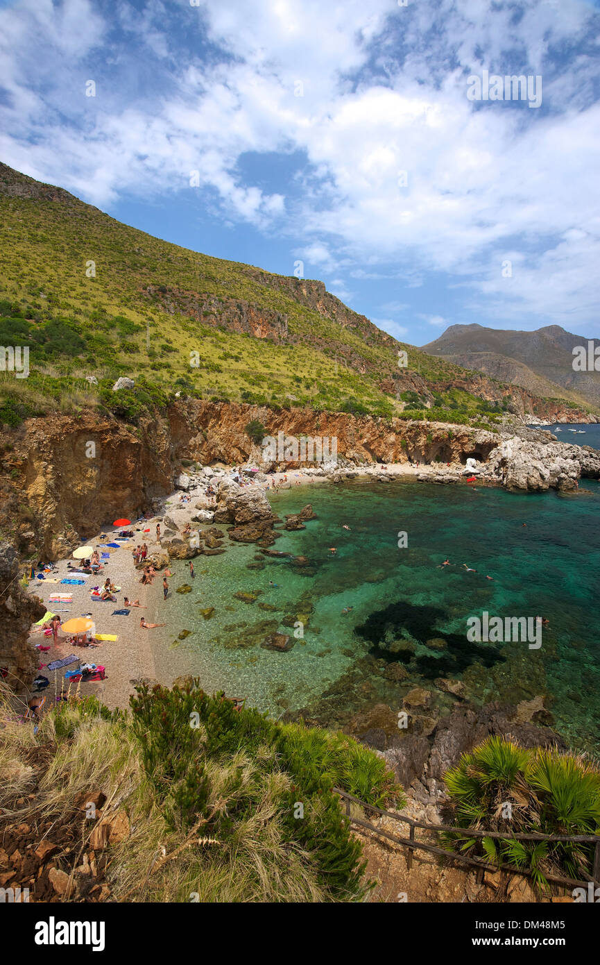 Sicile Italie Italie du Sud Europe island beach mer Réserve naturelle Zingaro San Vito lo Capo Trapani province nature reserve Banque D'Images