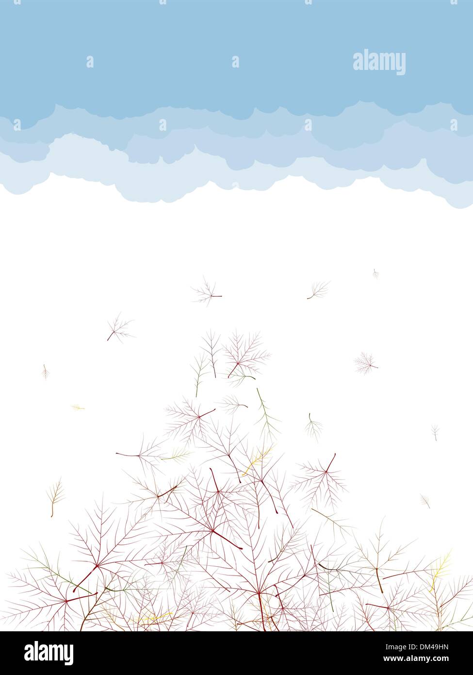 Ci-dessous les nuages Illustration de Vecteur