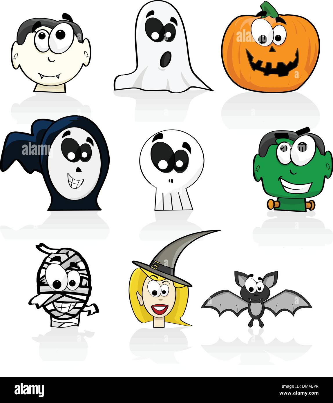 Personnages de l'Halloween Illustration de Vecteur