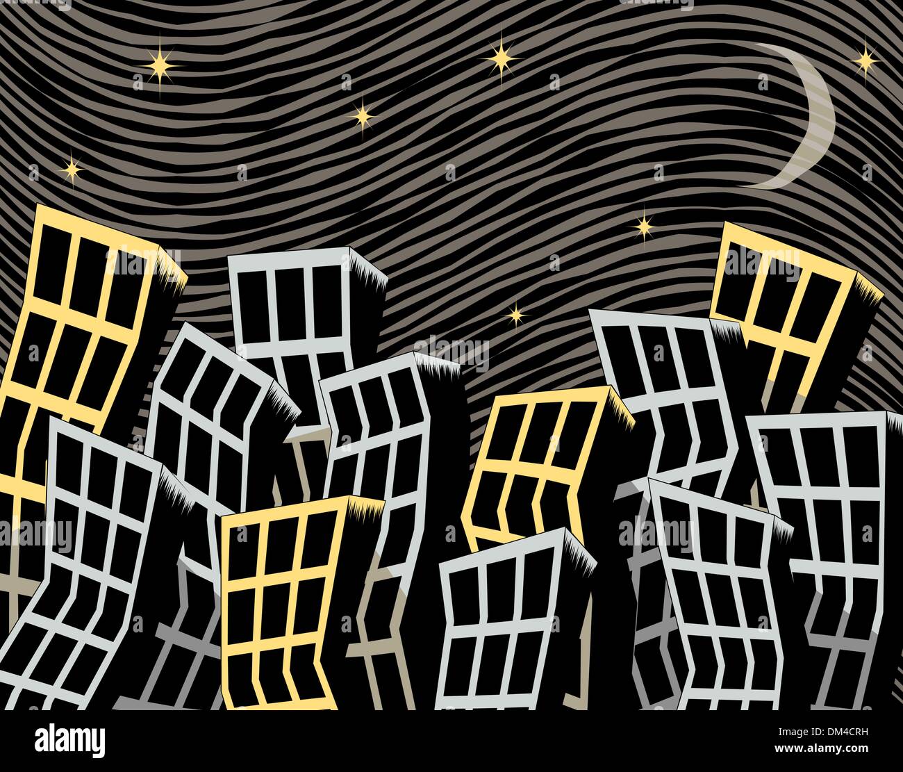 Ville de plié Illustration de Vecteur