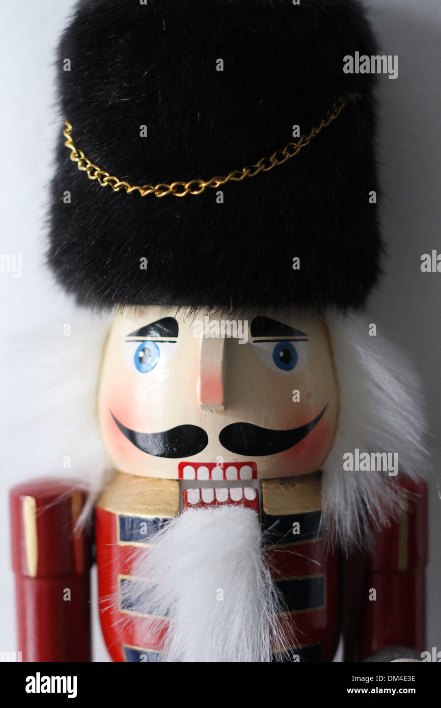 Une poupée Casse-noisette en bois Banque D'Images