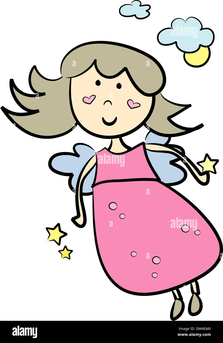 Petit Ange Cartoon Girl Image Vectorielle Stock Alamy