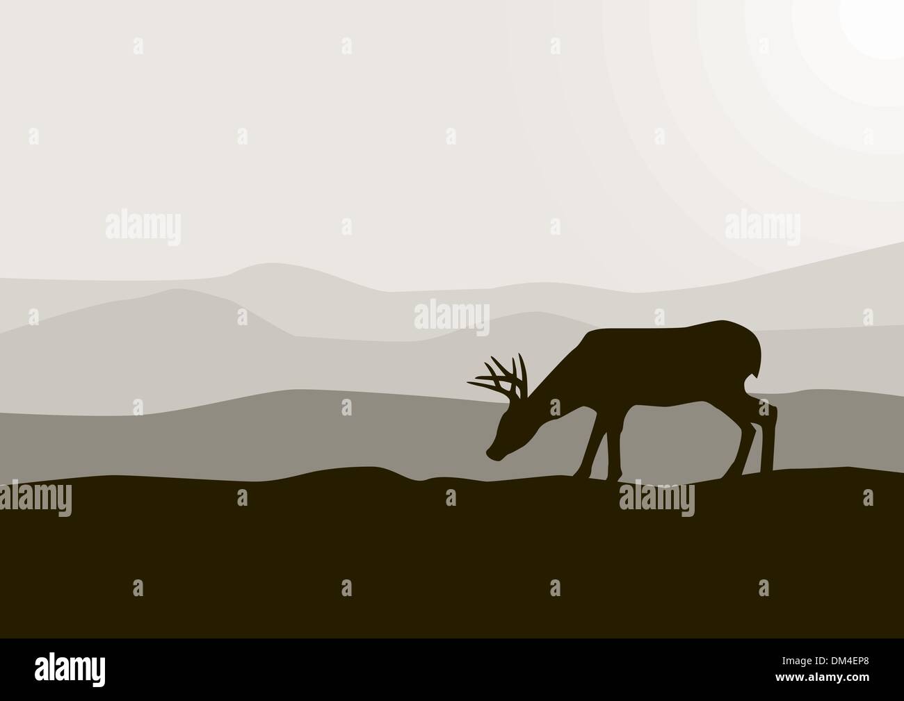 Deer dans la nature Illustration de Vecteur
