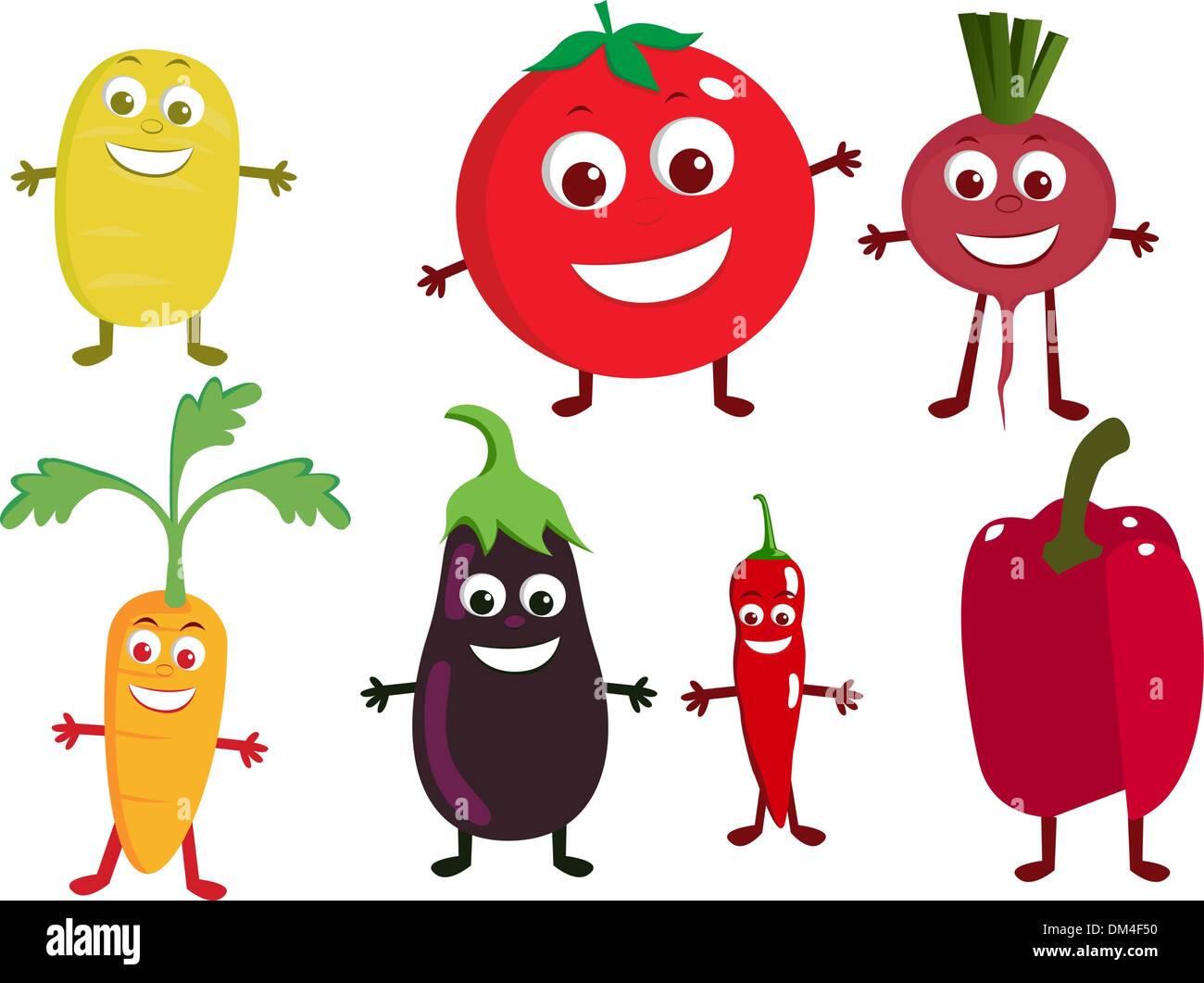 Personnage de légumes Illustration de Vecteur