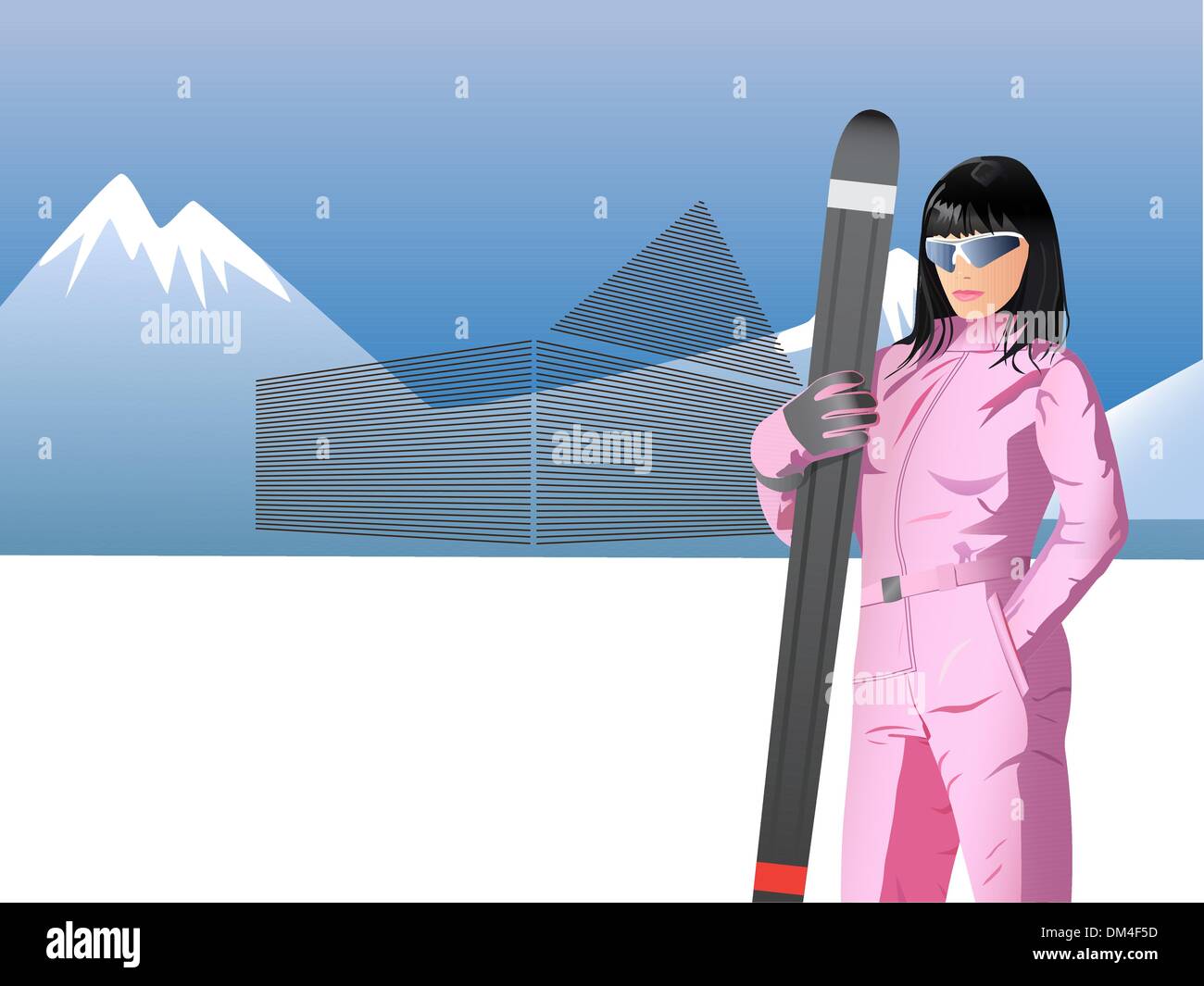 ski Illustration de Vecteur