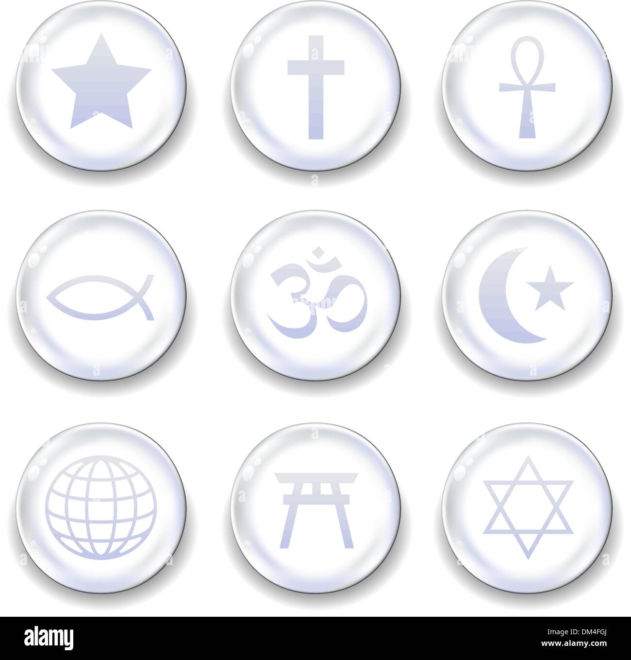 Les symboles de la religion mondiale web icon set Illustration de Vecteur