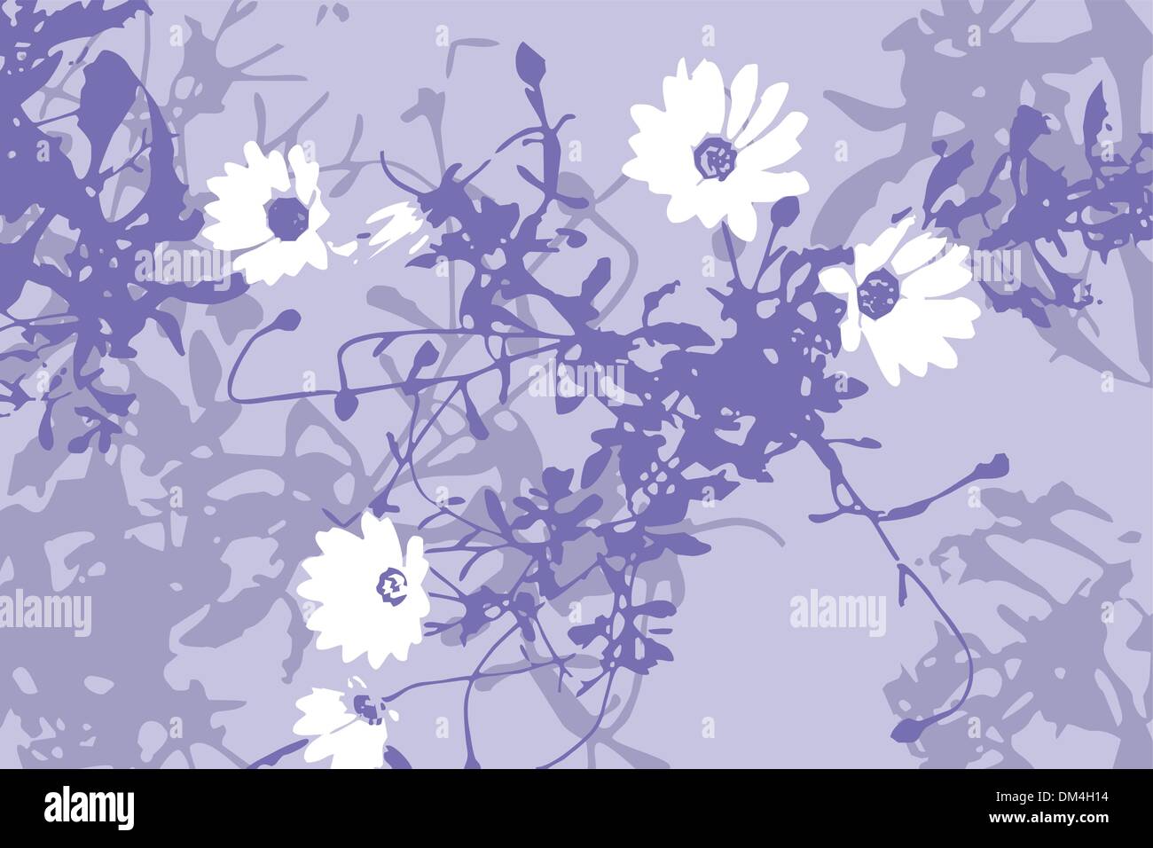Fleurs Grunge background Illustration de Vecteur