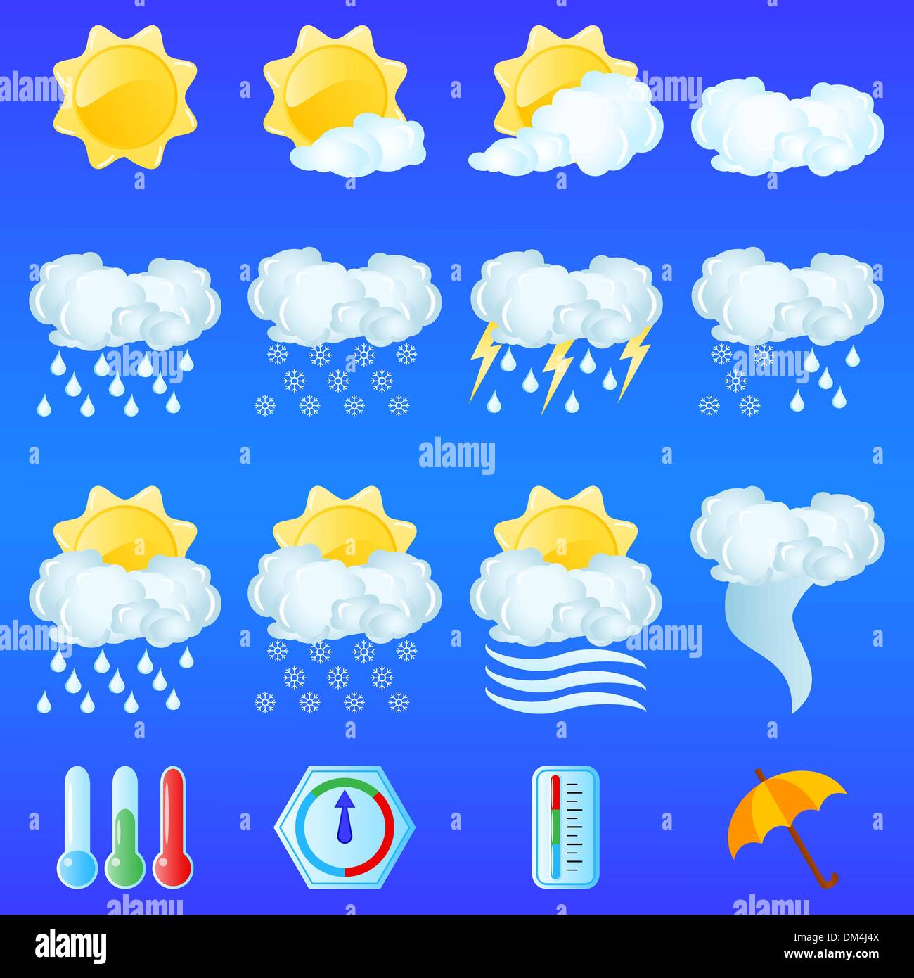 Météo Icon Set Illustration de Vecteur