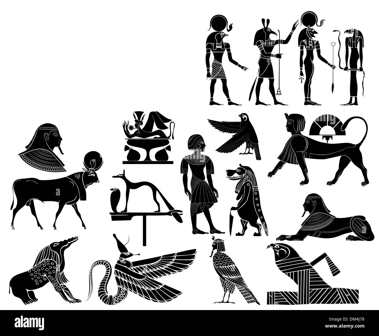 Vector - divers thèmes de l'Égypte ancienne Illustration de Vecteur