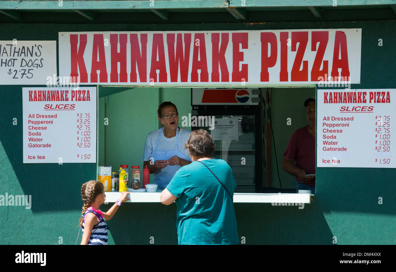 Vie quotidienne Les Premières Nations Kahnawake Québec Canada Banque D'Images