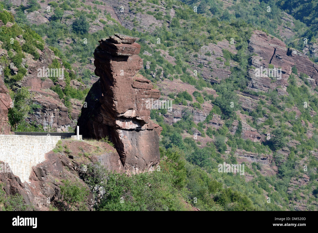 Tête de Femme Rock Formation Gorges Du Daluis Haut-Var Alpes-Maritimes France Banque D'Images