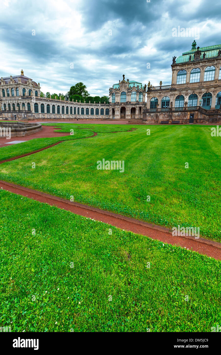 La cour de Palais Zwinger à Dresde, Allemagne. Banque D'Images