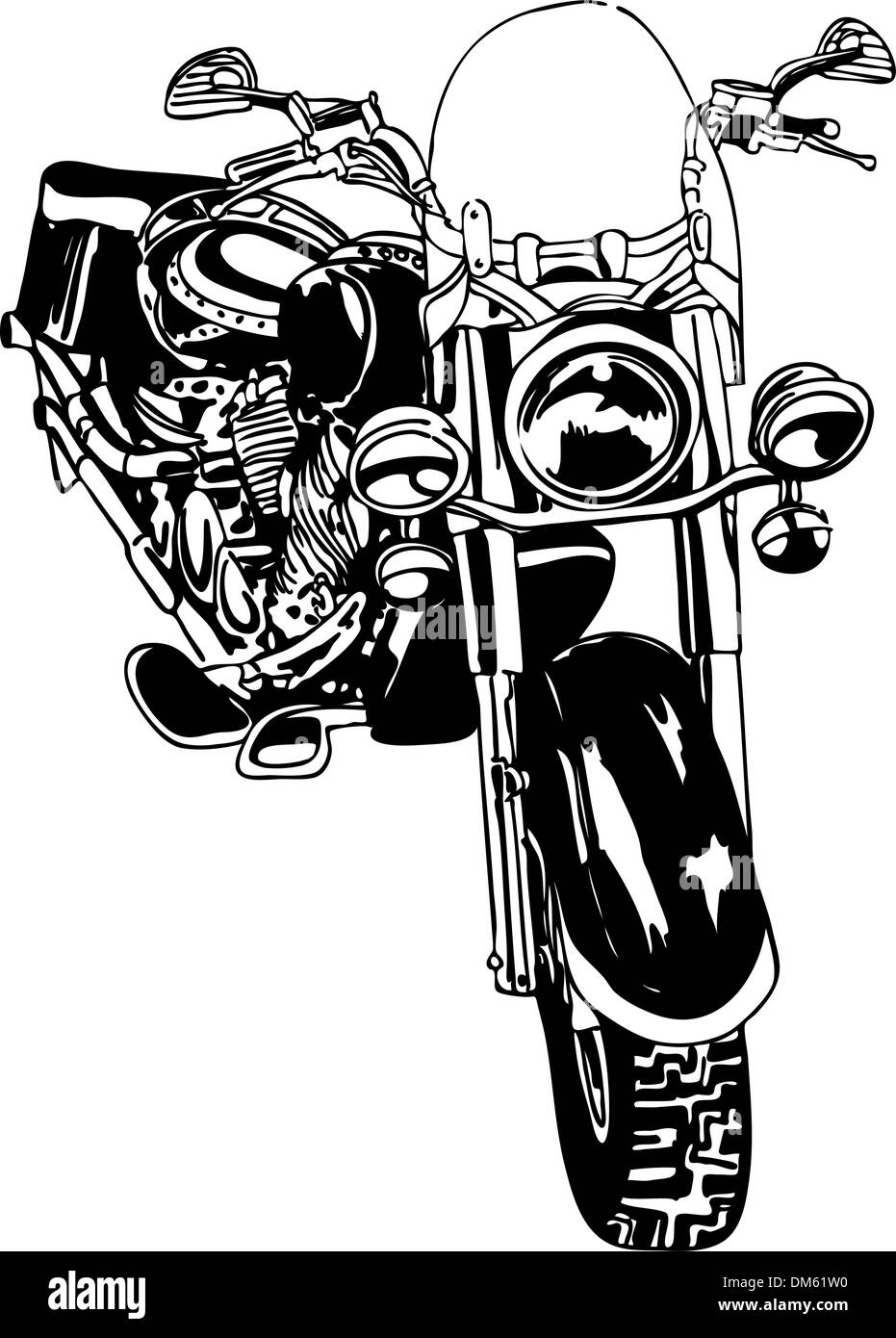 Dessin de moto Illustration de Vecteur
