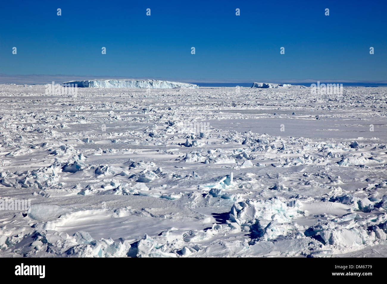 Paysage de glace, la banquise, mer de Weddell, l'Antarctique Banque D'Images