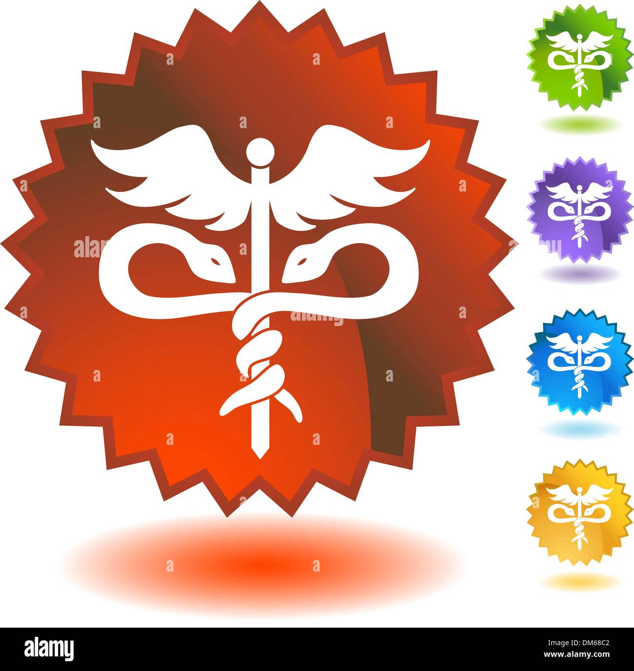Caduceus medical symbol Banque d'images vectorielles - Alamy