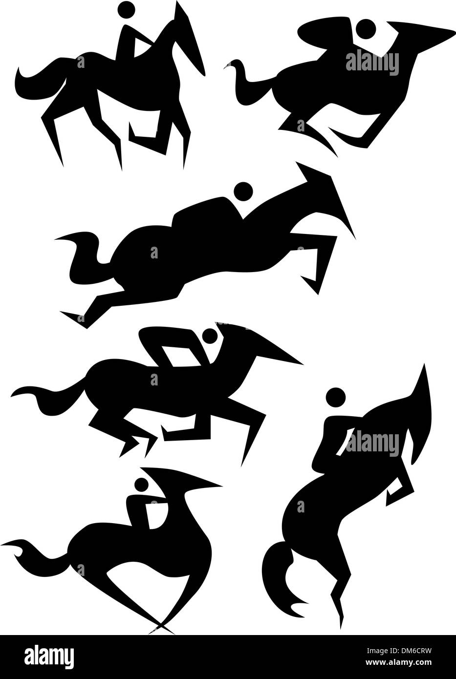 Cheval Icon Set Illustration de Vecteur