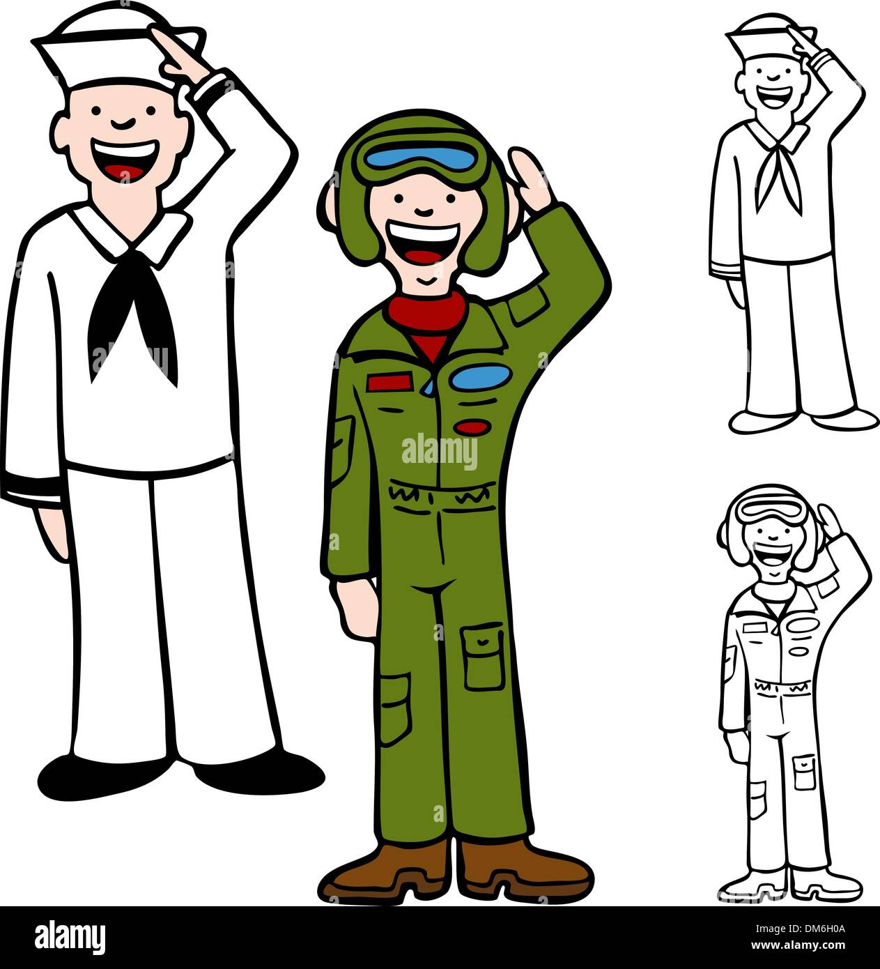 Hommes militaires Illustration de Vecteur