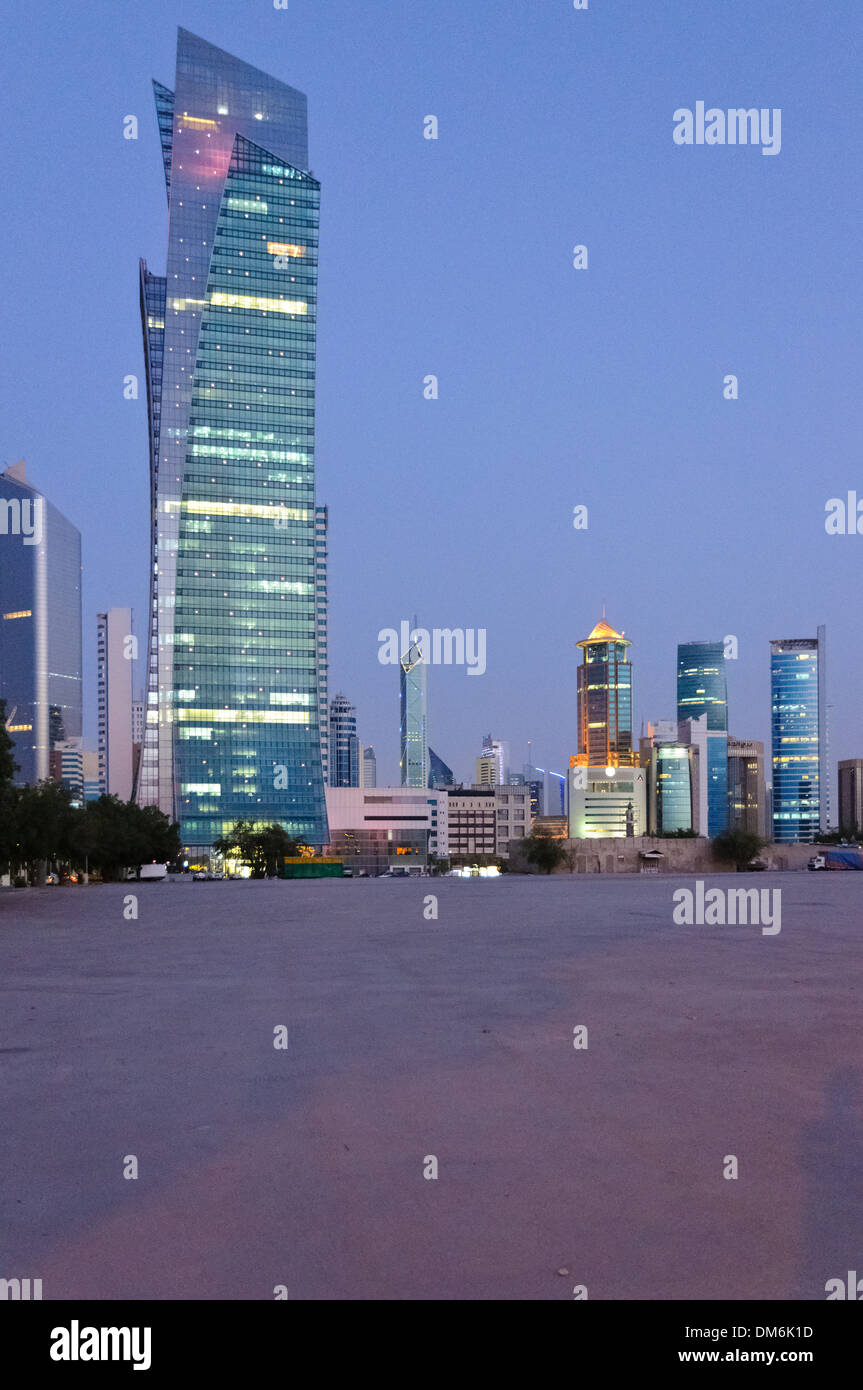 Koweït skyline, pensinula d'Arabie, l'Asie occidentale Banque D'Images