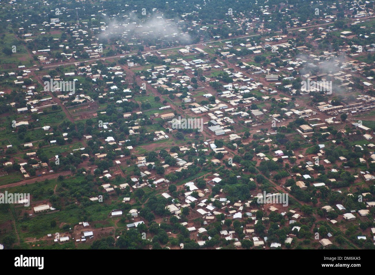 Vue sur Bangui, capitale de la République centrafricaine Banque D'Images