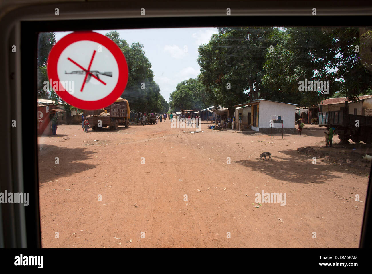 Voitures de MSF en République centrafricaine Banque D'Images