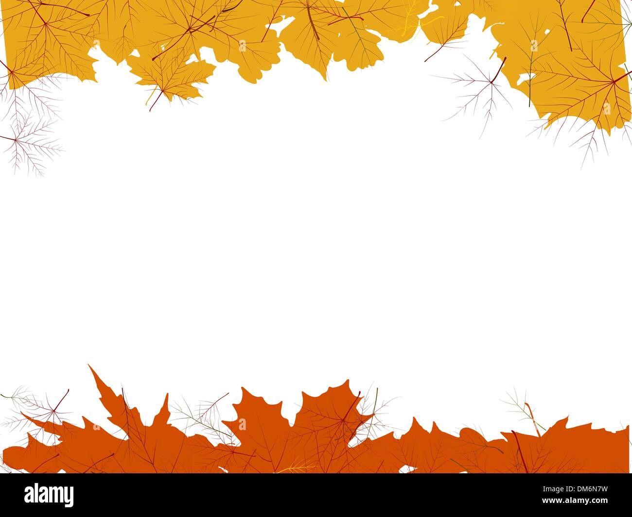 Les feuilles d'automne bordure pour votre texte. Illustration de Vecteur