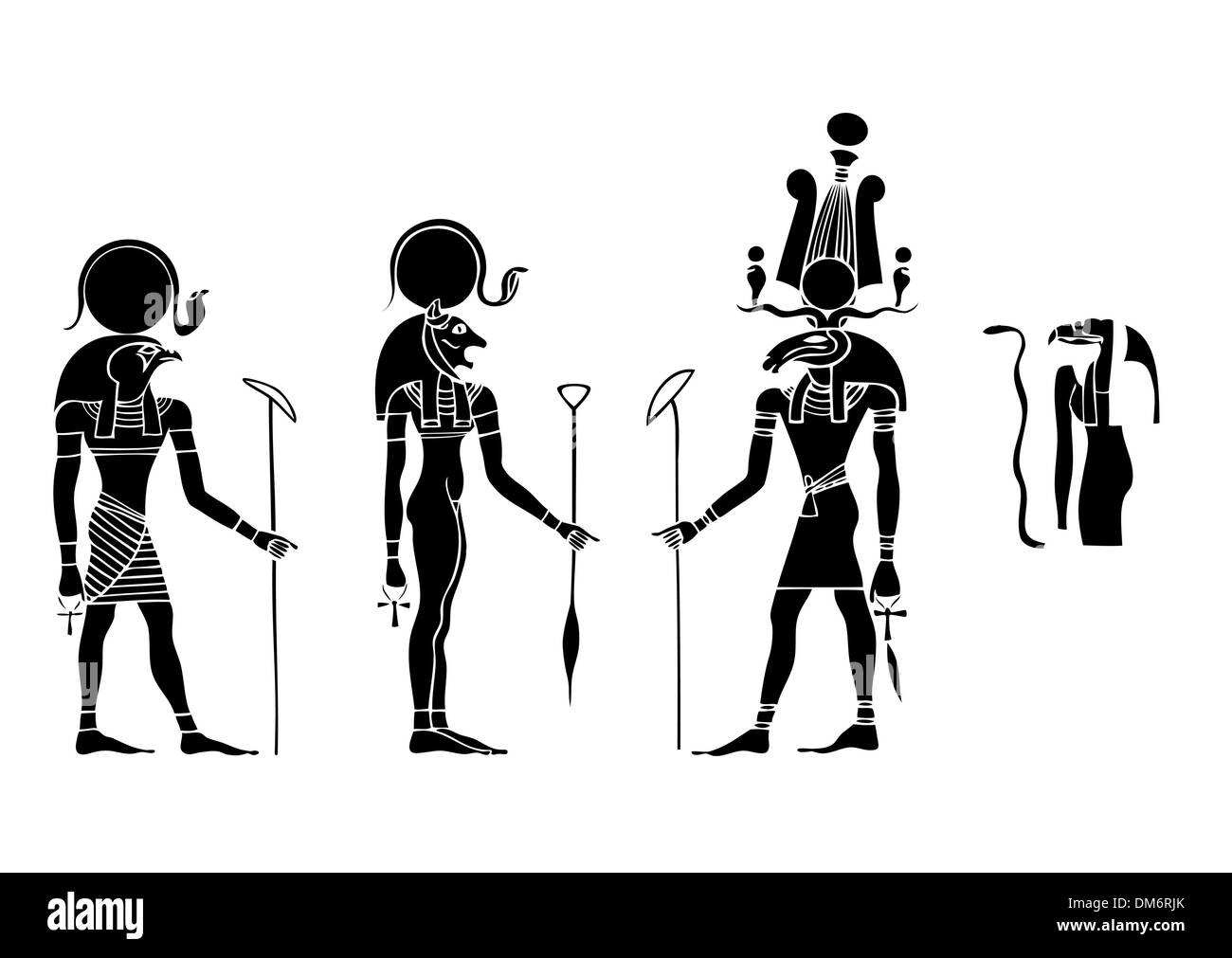 Dieux du vecteur de l'Égypte ancienne Illustration de Vecteur Dieux du vecteur de l'Égypte ancienne Illustration de Vecteur