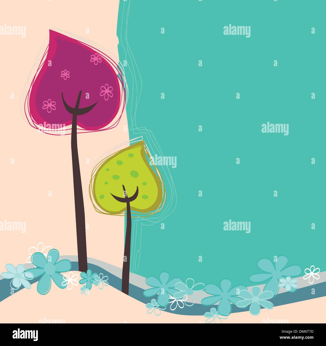 Texture de fond arbre rétro Illustration de Vecteur