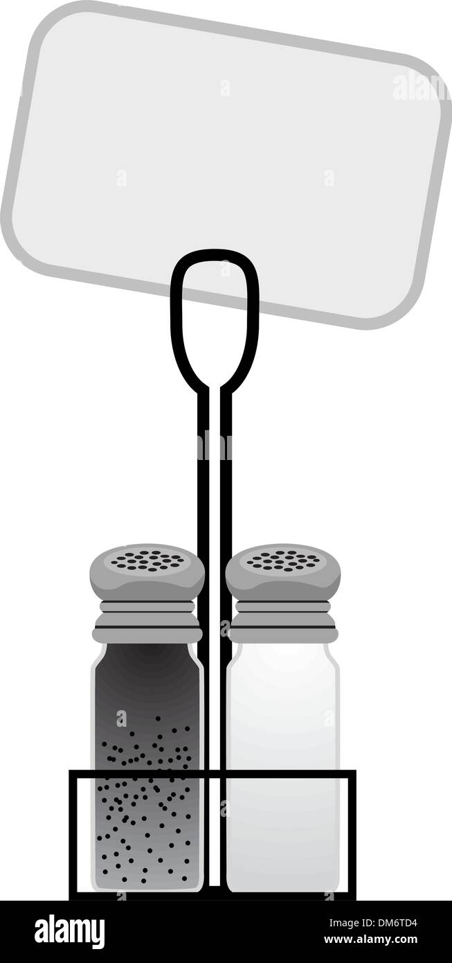 Sel et poivre Shaker Illustration de Vecteur